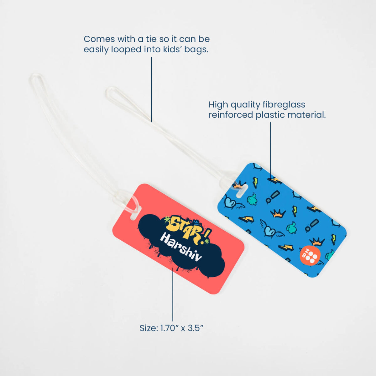 Personalised Rising Stars School Bag Tags for Kids - image 4