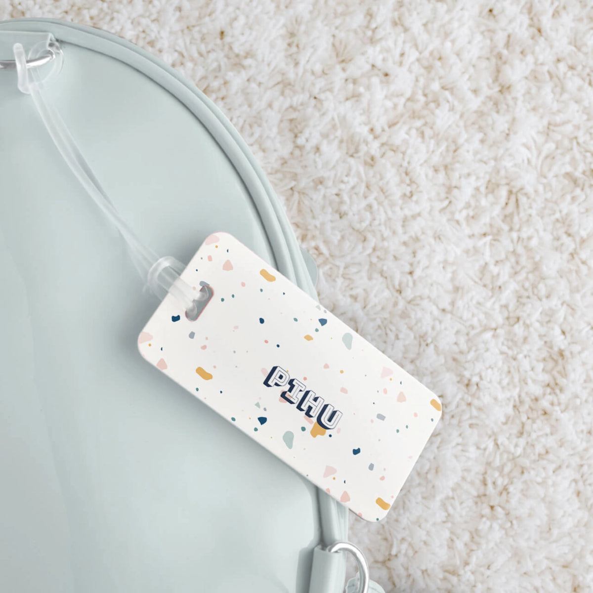 Personalised Terrazzo Pop School Bag Tags for Kids - image 5