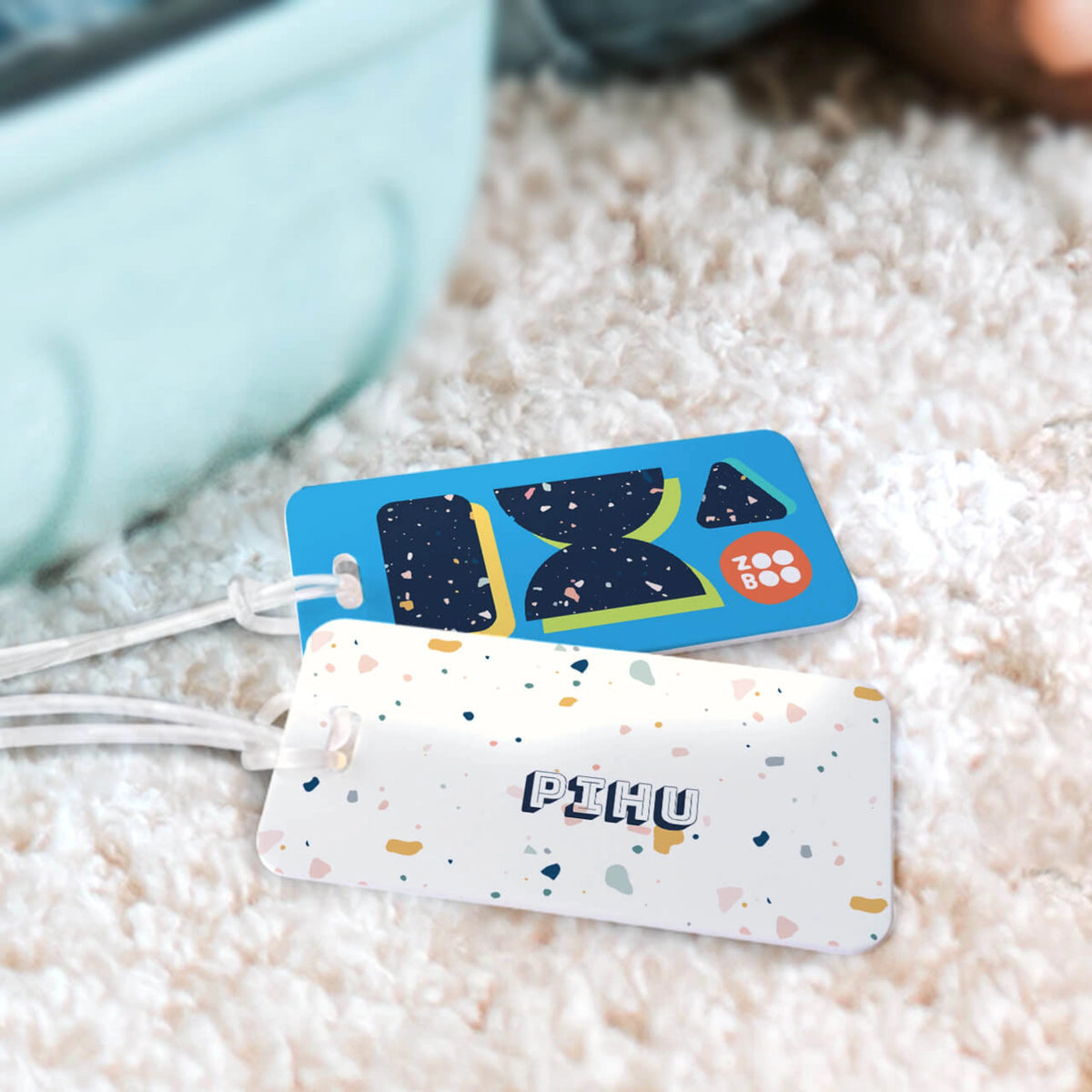 Personalised Terrazzo Pop School Bag Tags for Kids - image 6