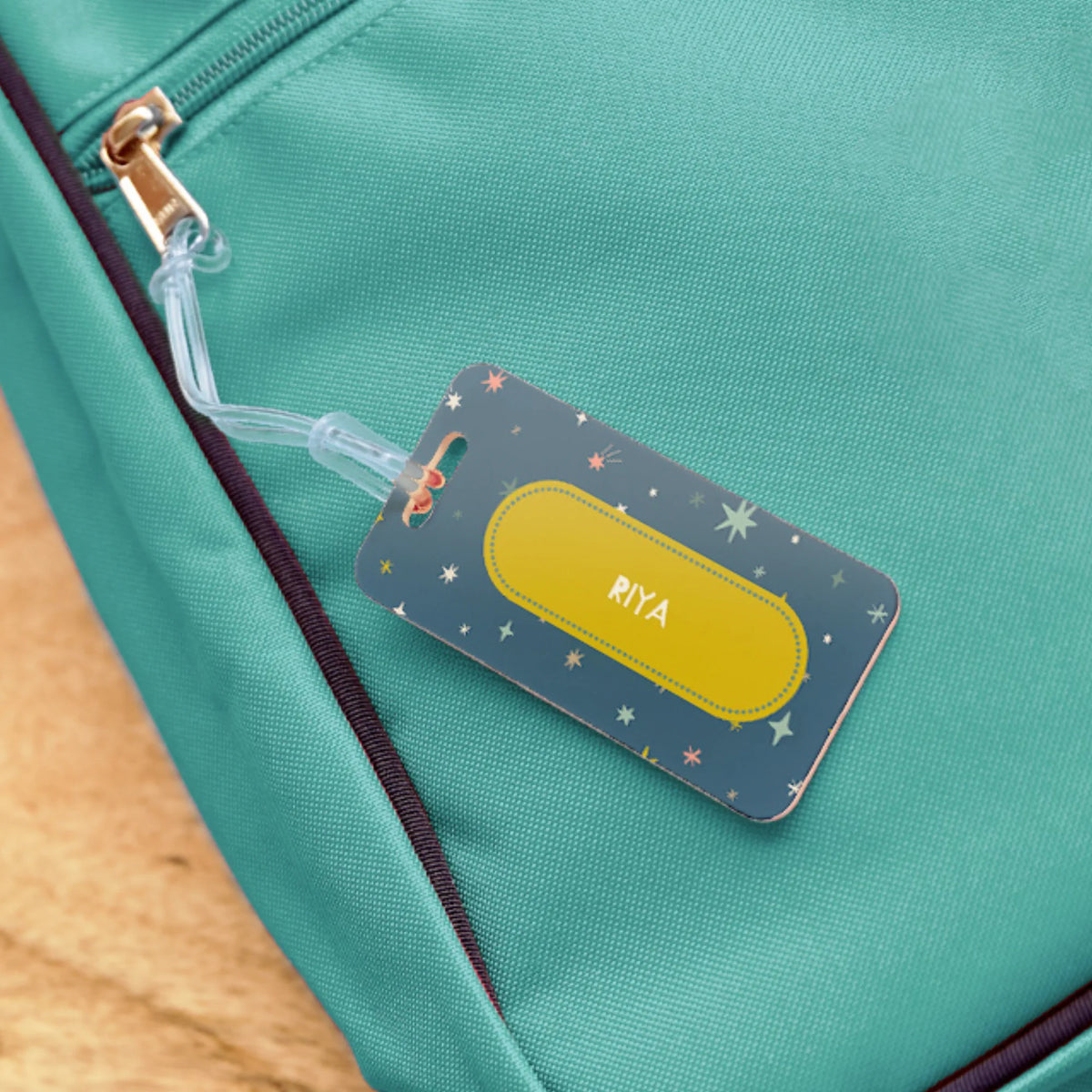 Personalised Twinkling Stars School Bag Tags for Kids - image 3