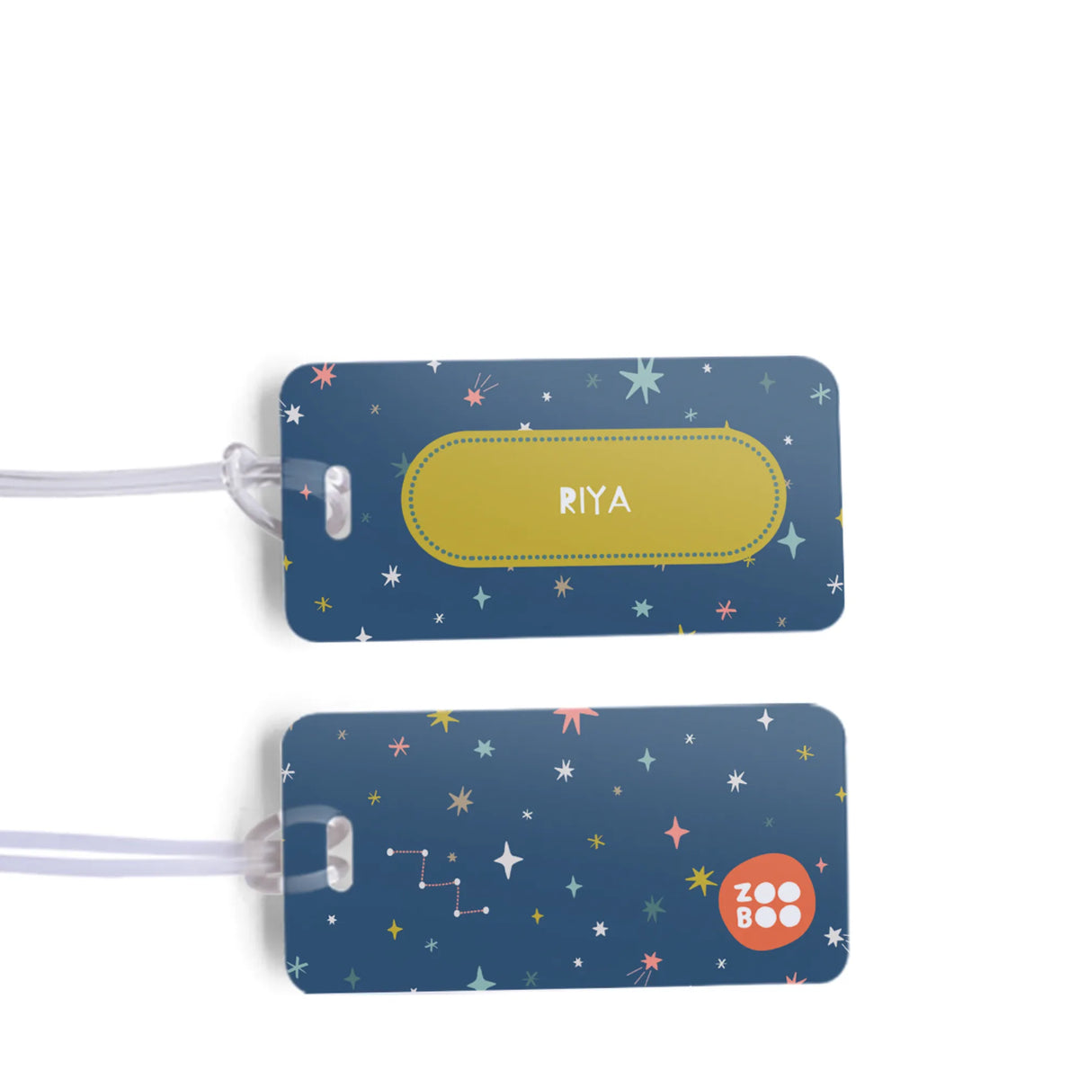 Personalised Twinkling Stars School Bag Tags for Kids - image 1