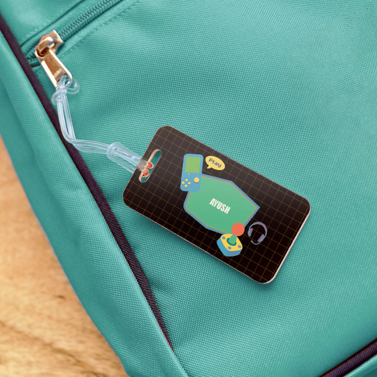 Personalised Video Game School Bag Tags for Kids - image 3