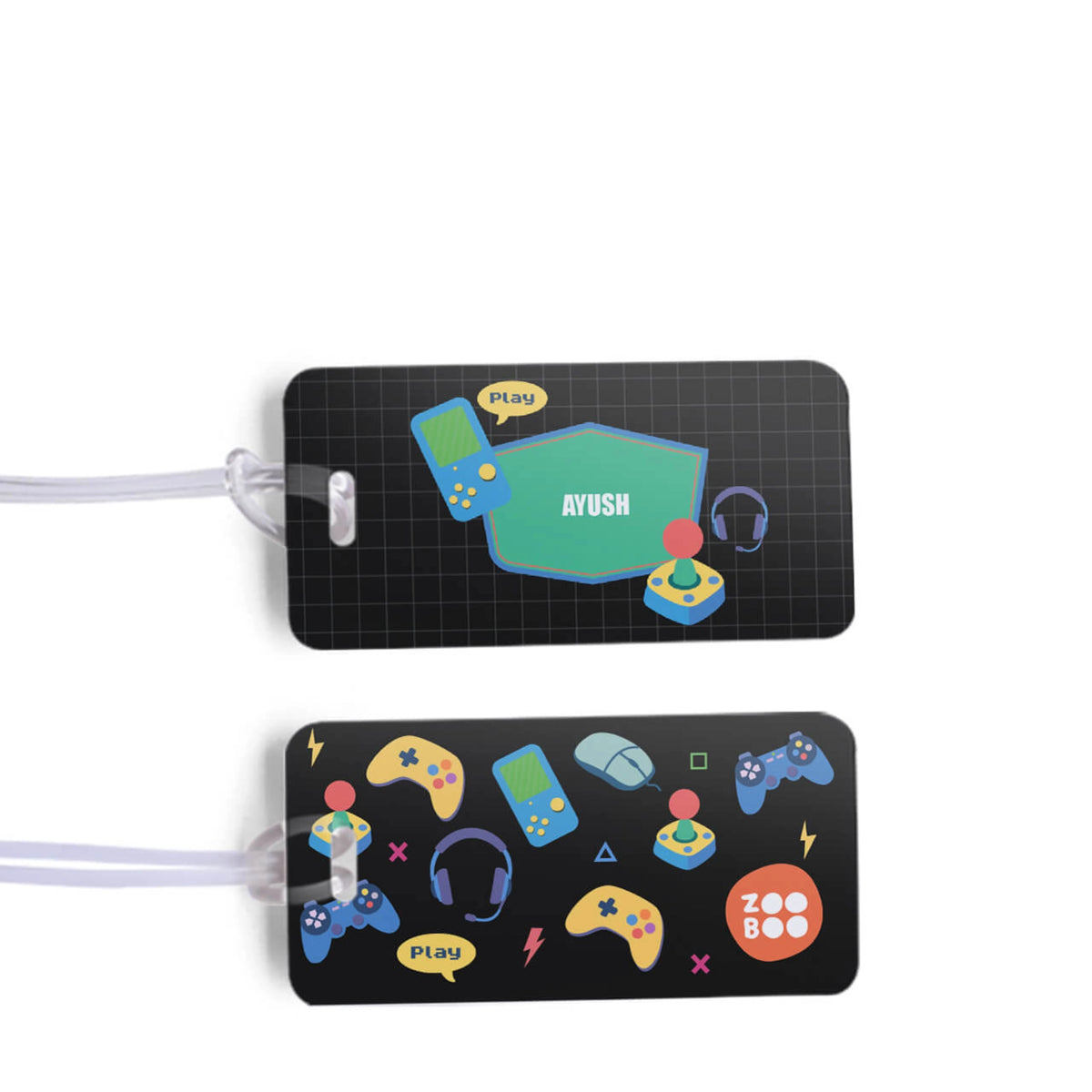Personalised Video Game School Bag Tags for Kids - image 1