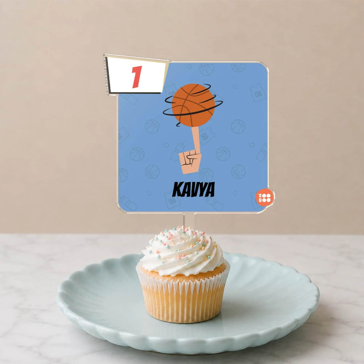 Personalised Basketball Fever Birthday Cake Topper – image 4