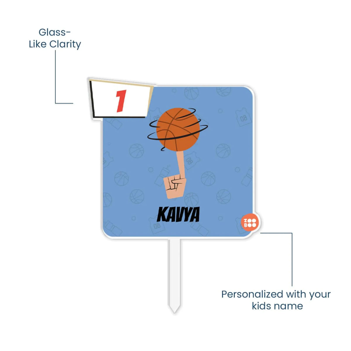 Personalised Basketball Fever Birthday Cake Topper – image 5