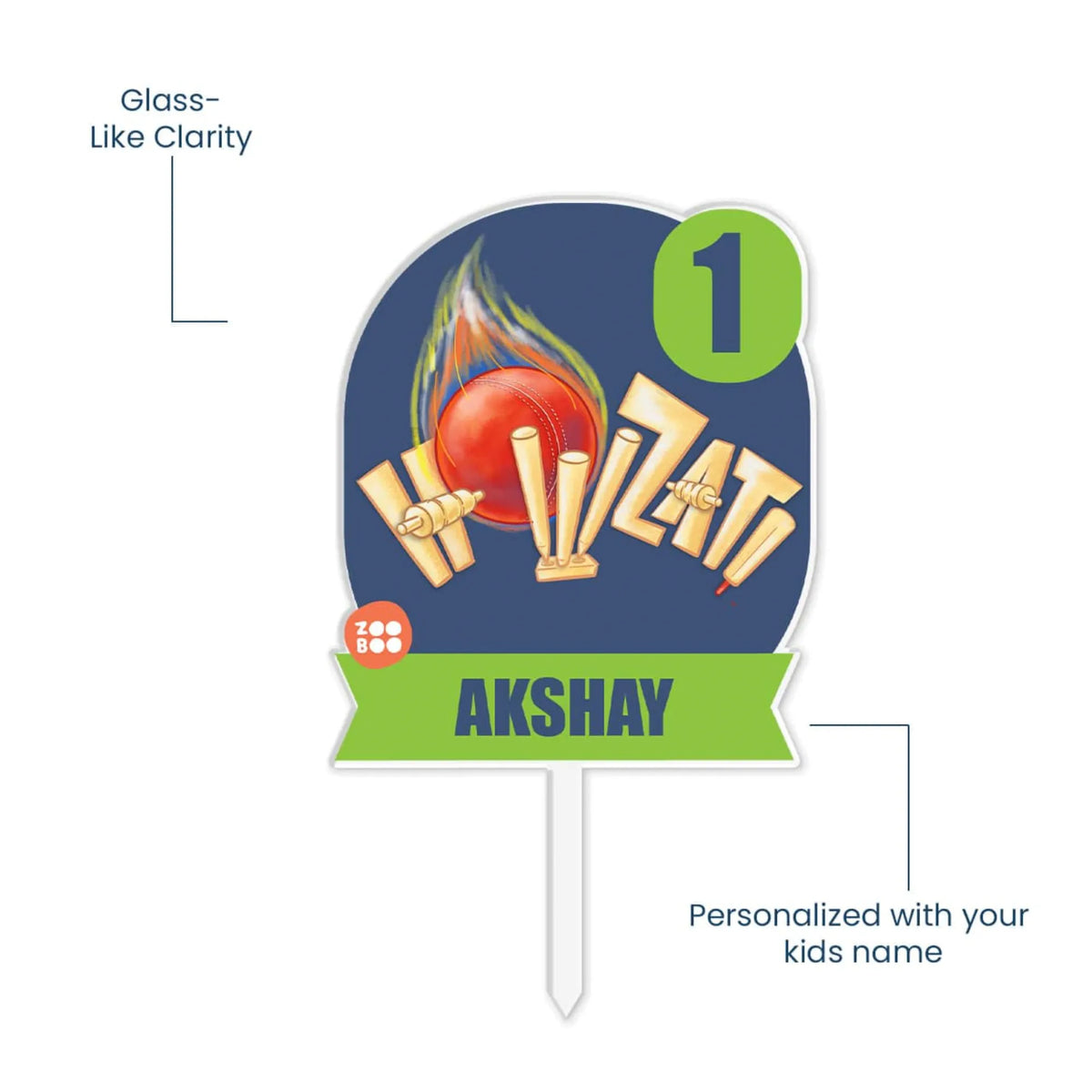 Personalised Cricket Buzz Birthday Cake Topper – image 5