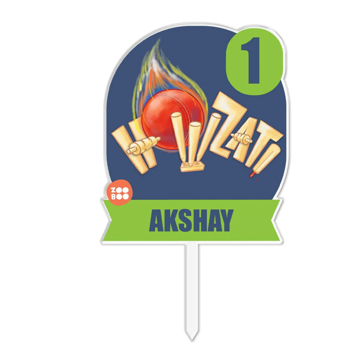 Personalised Cricket Buzz Birthday Cake Topper