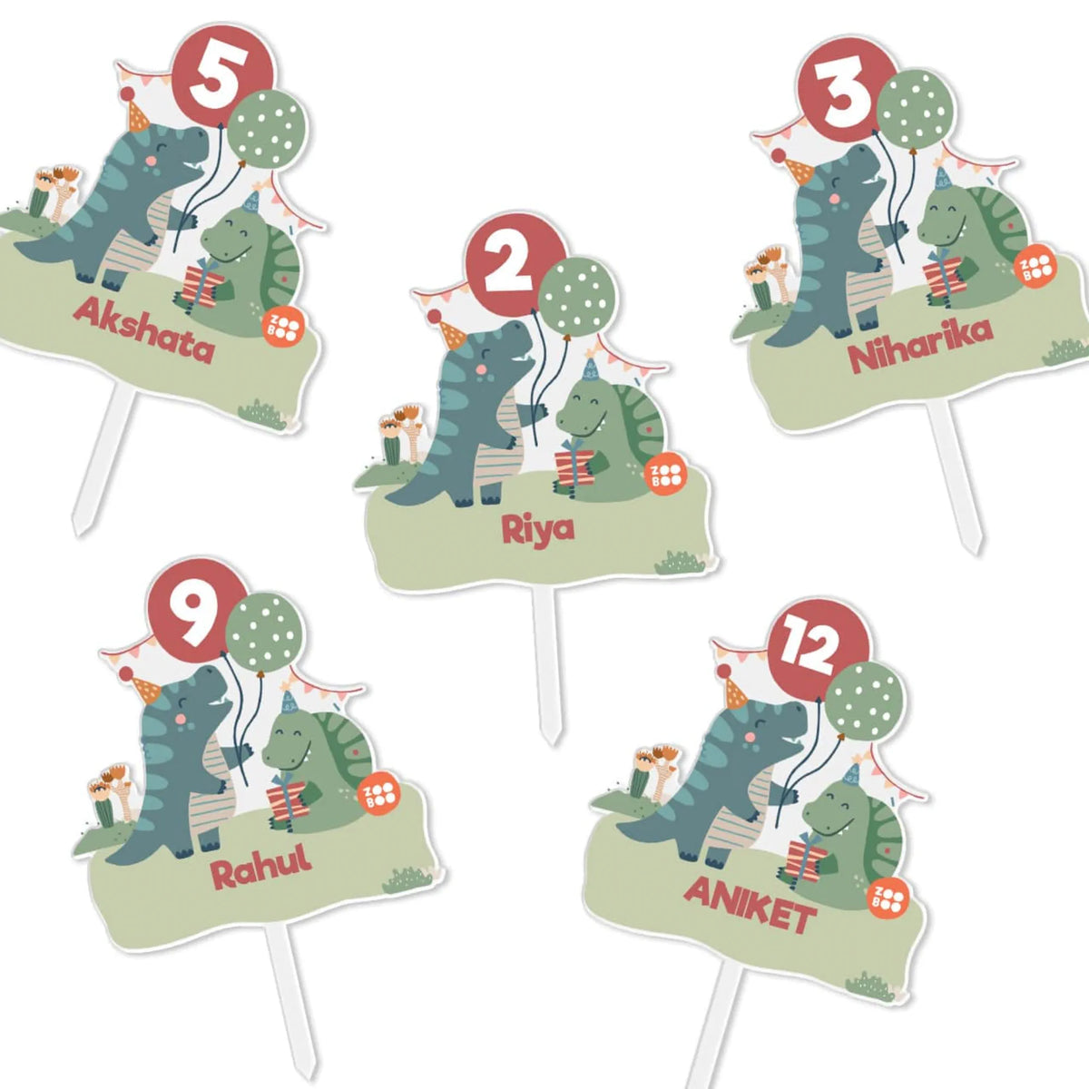 Personalised Dino Party Birthday Cake Topper – image 6