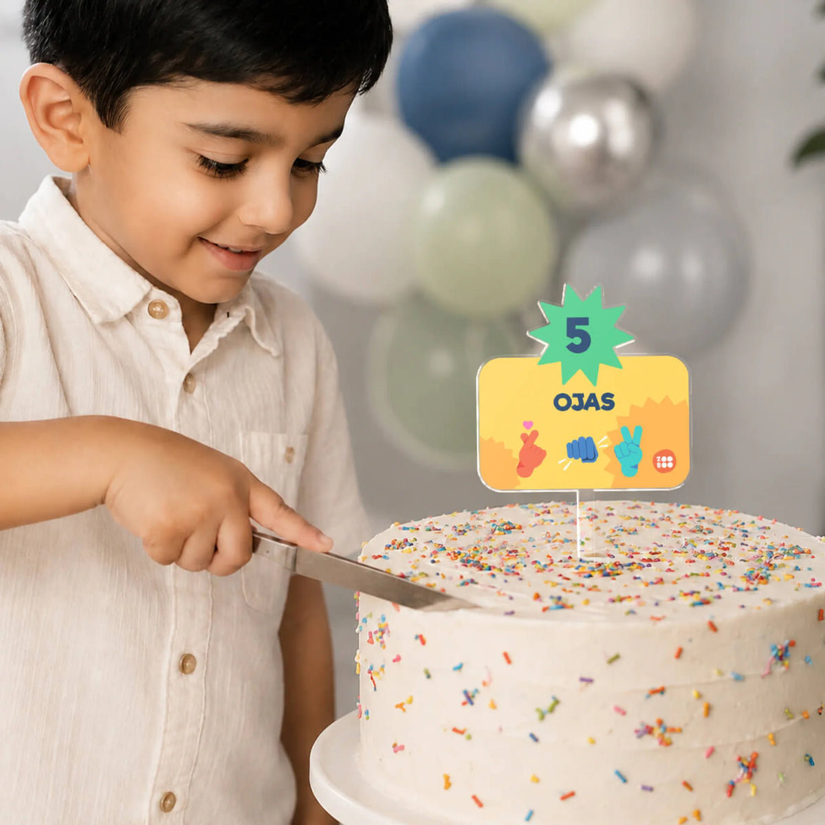 Personalised Emoji Moves Birthday Cake Topper – image 3