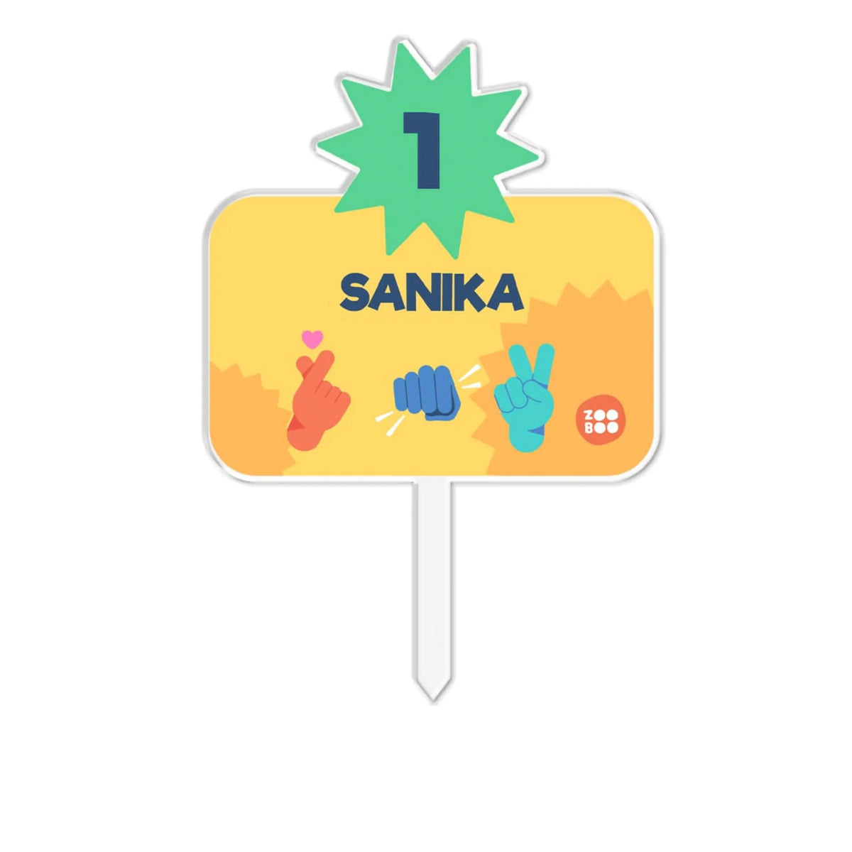 Personalised Emoji Moves Birthday Cake Topper