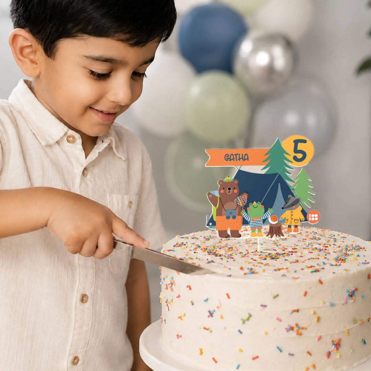 Personalised Into The Wild Birthday Cake Topper – image 3