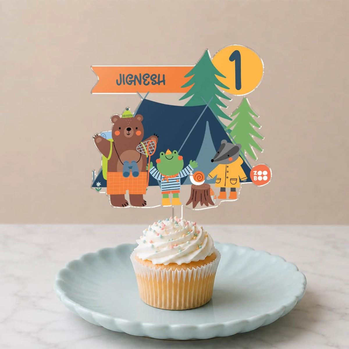 Personalised Into The Wild Birthday Cake Topper – image 4
