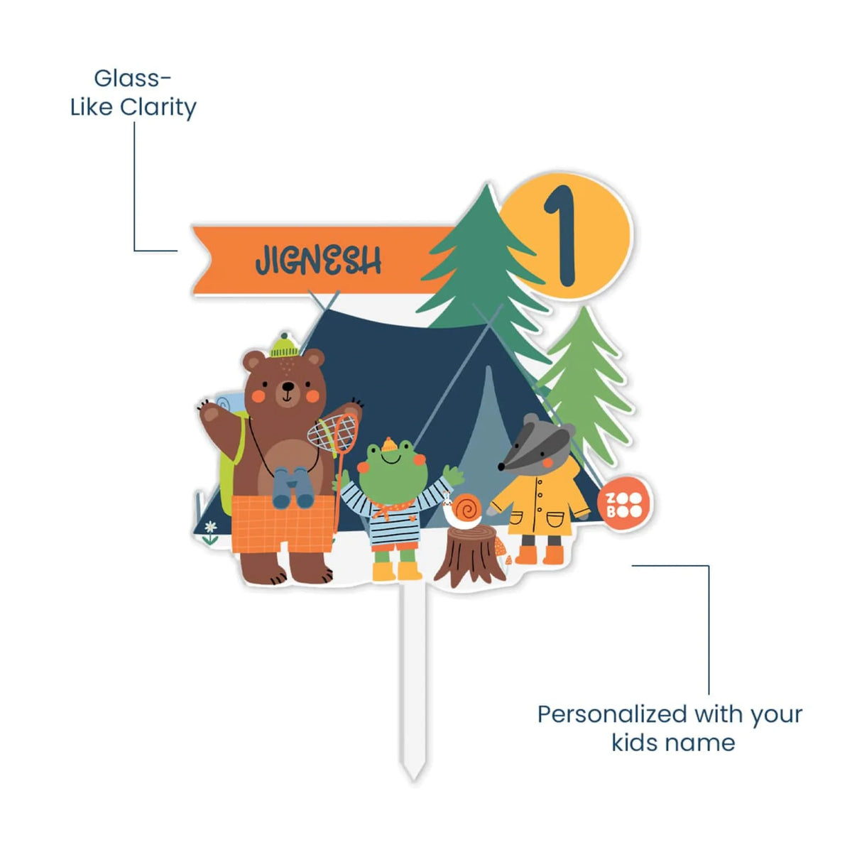 Personalised Into The Wild Birthday Cake Topper – image 5