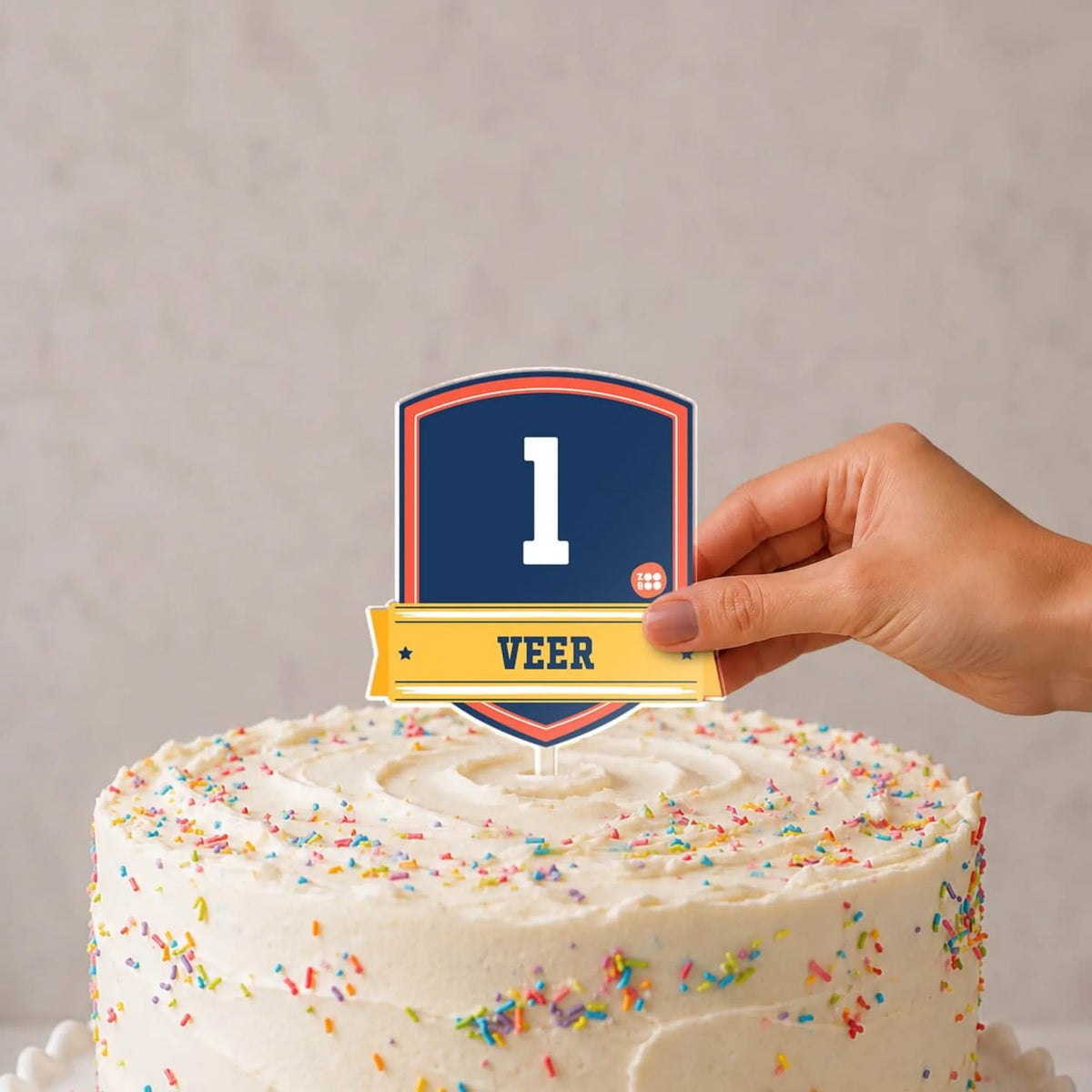 Personalised Jersey Number Birthday Cake Topper – image 2