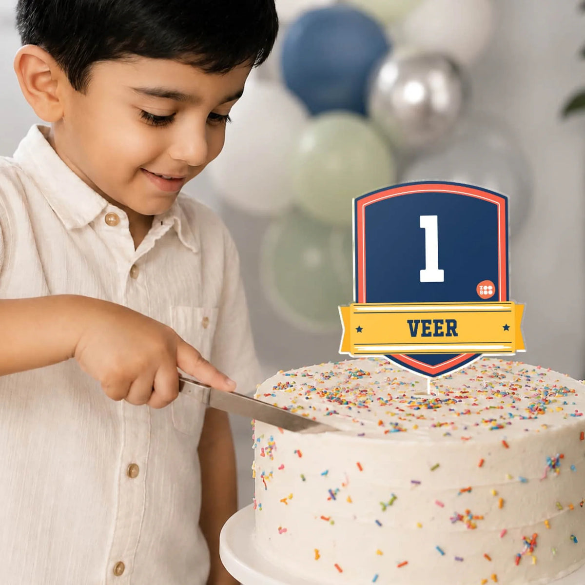 Personalised Jersey Number Birthday Cake Topper – image 3