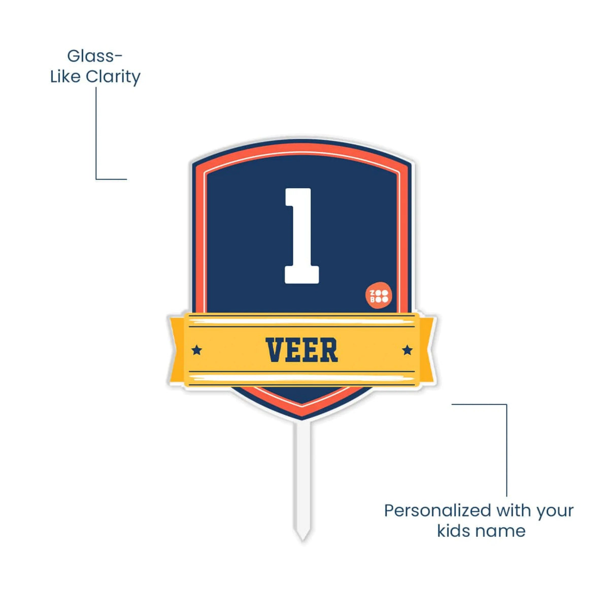 Personalised Jersey Number Birthday Cake Topper – image 5