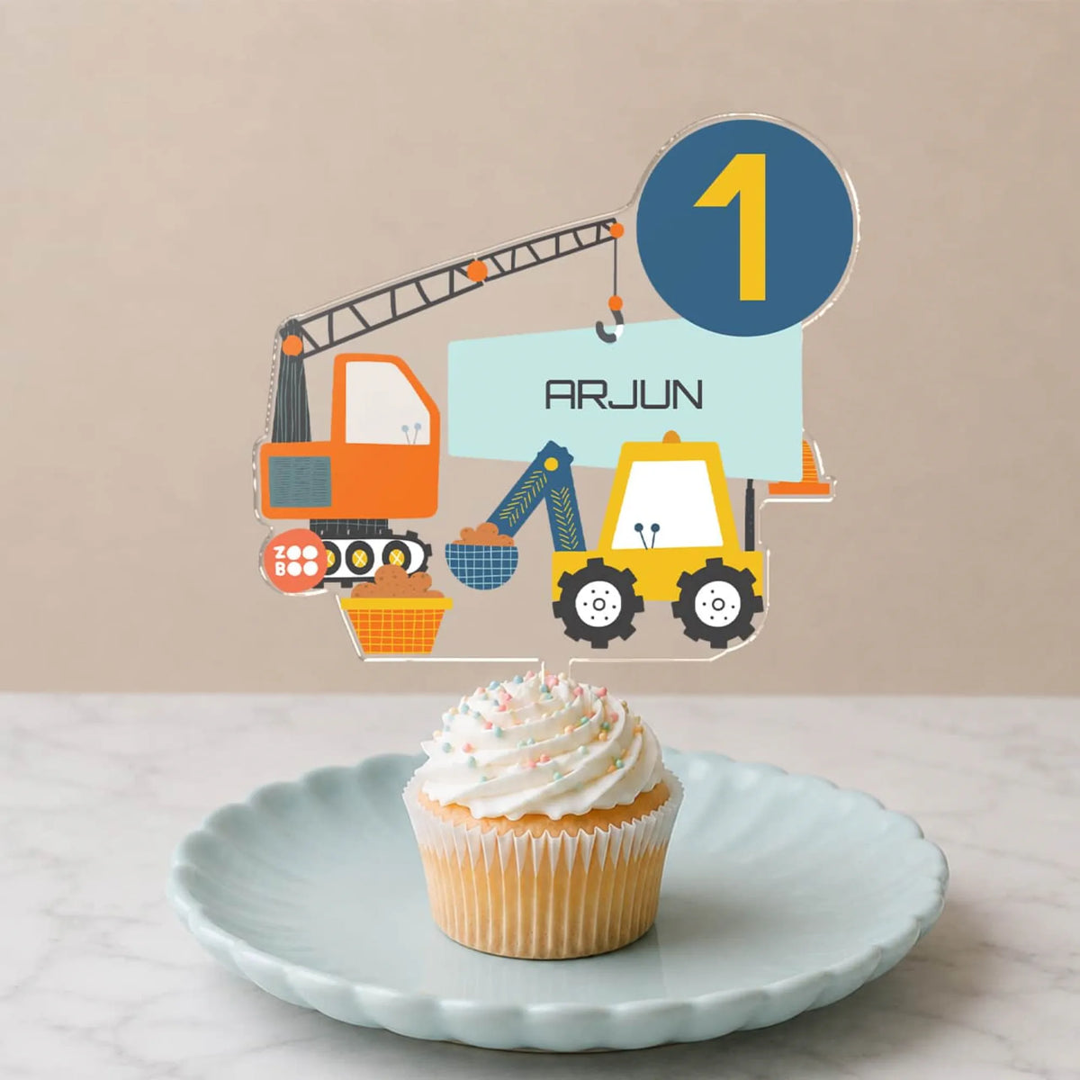 Personalised Lets Build Birthday Cake Topper – image 4