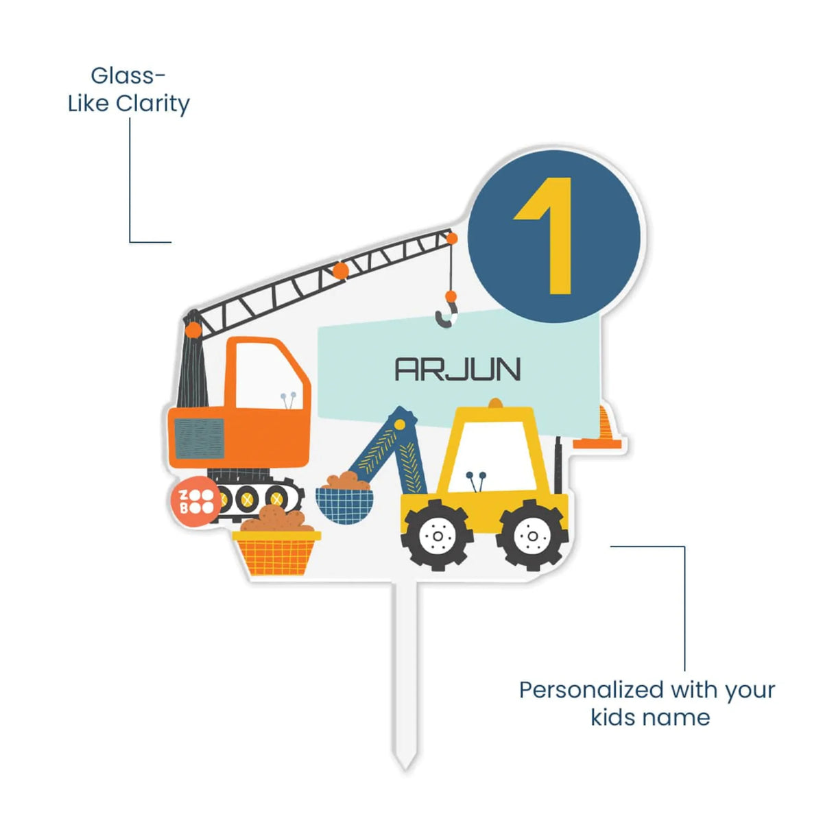 Personalised Lets Build Birthday Cake Topper – image 5