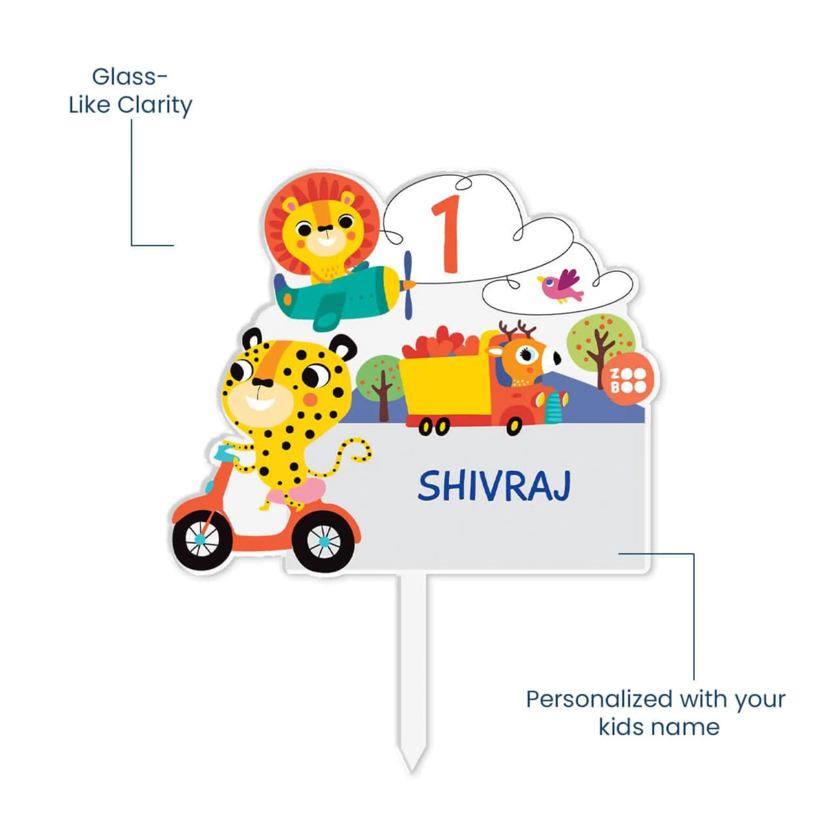 Personalised Lets Travel Birthday Cake Topper – image 5