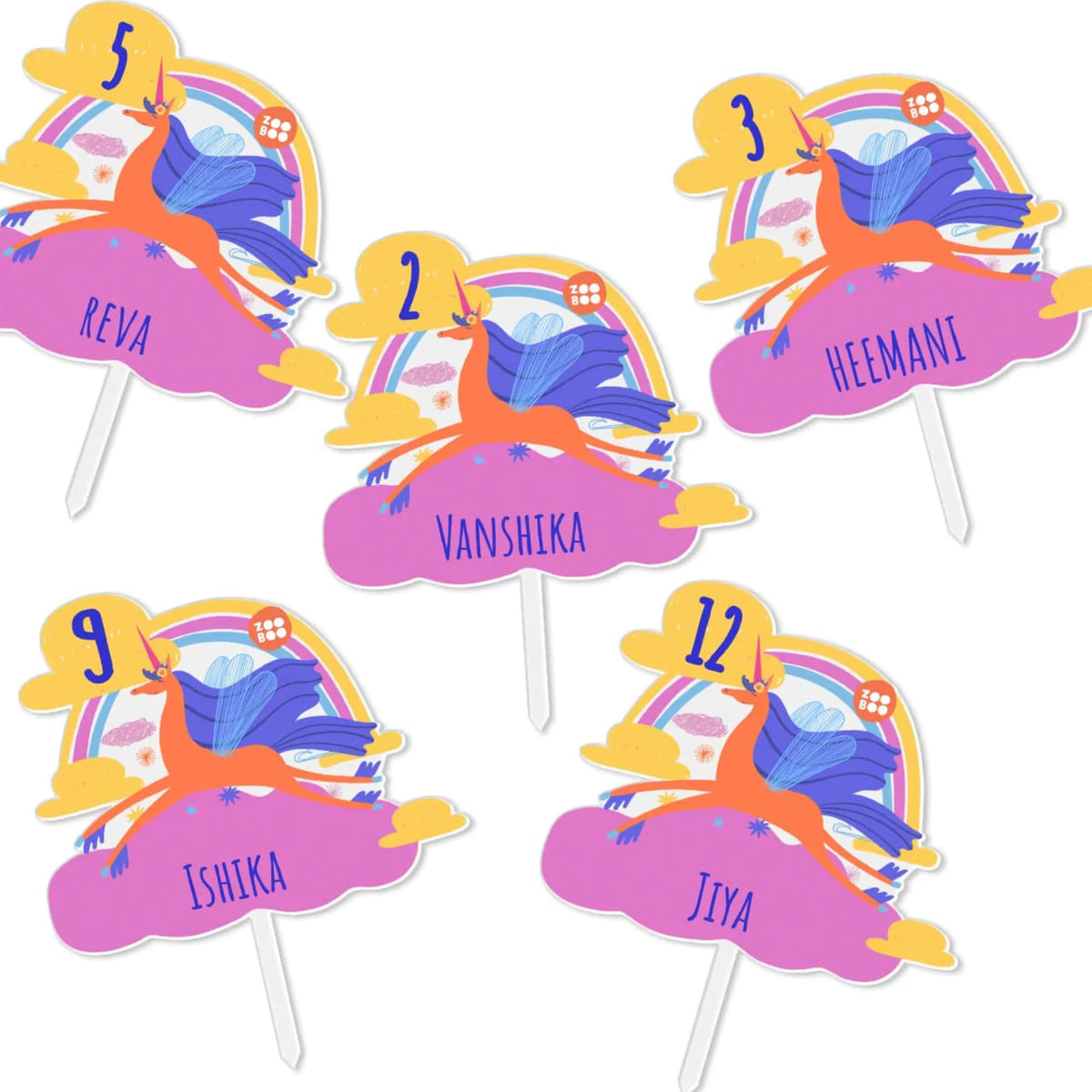 Personalised Magical Unicorn Birthday Cake Topper – image 6