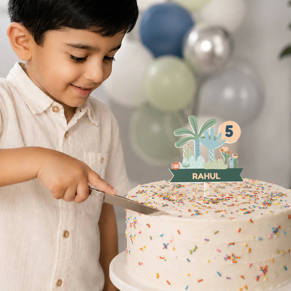 Personalised Nature And I Birthday Cake Topper – image 3