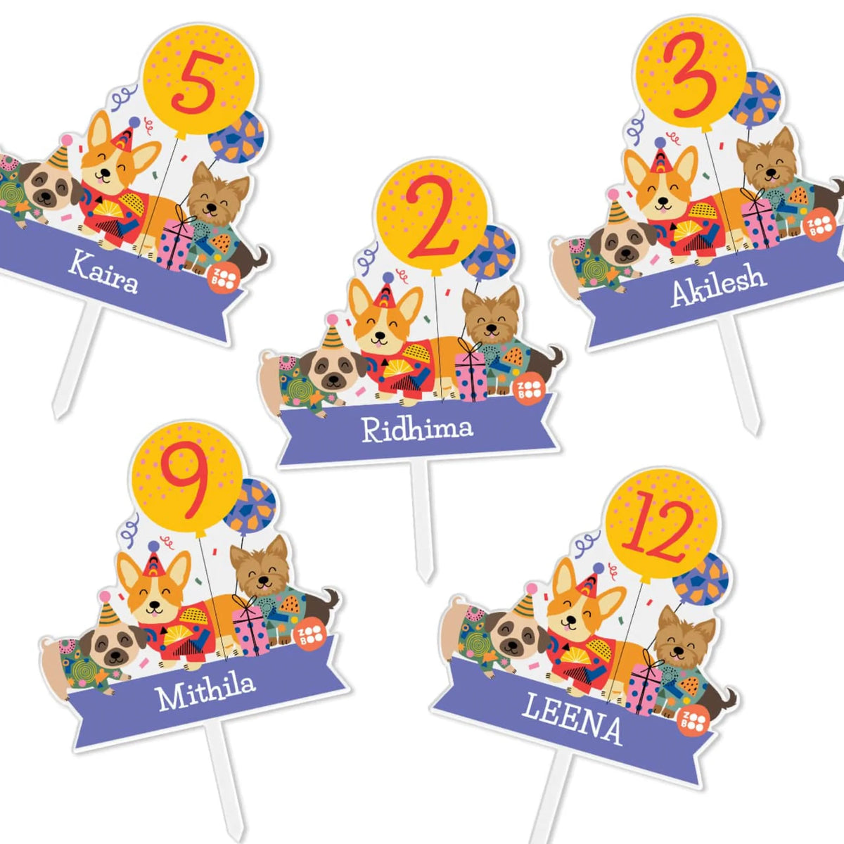 Personalised Paw Party Birthday Cake Topper – image 6