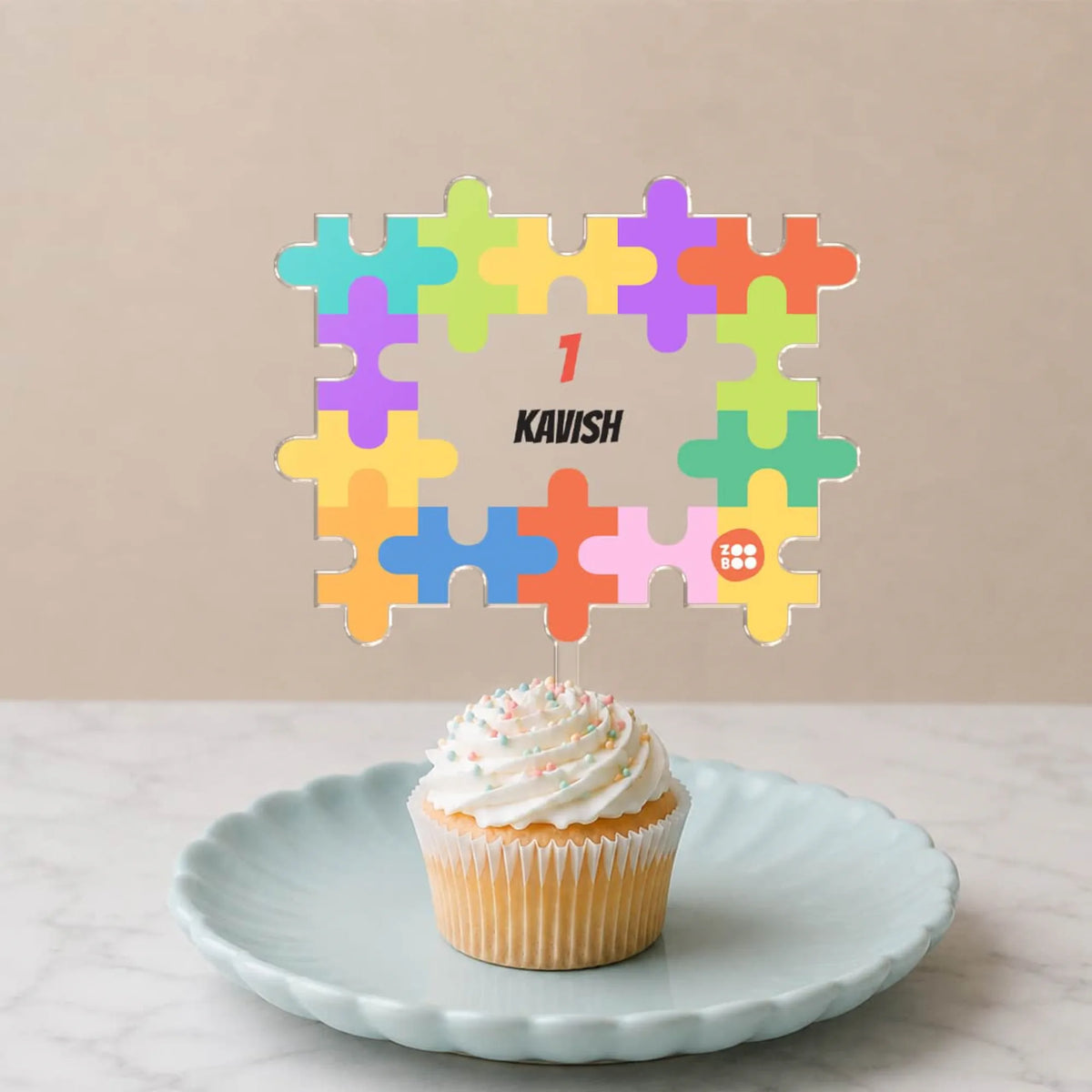 Personalised Puzzle Pop Birthday Cake Topper – image 4