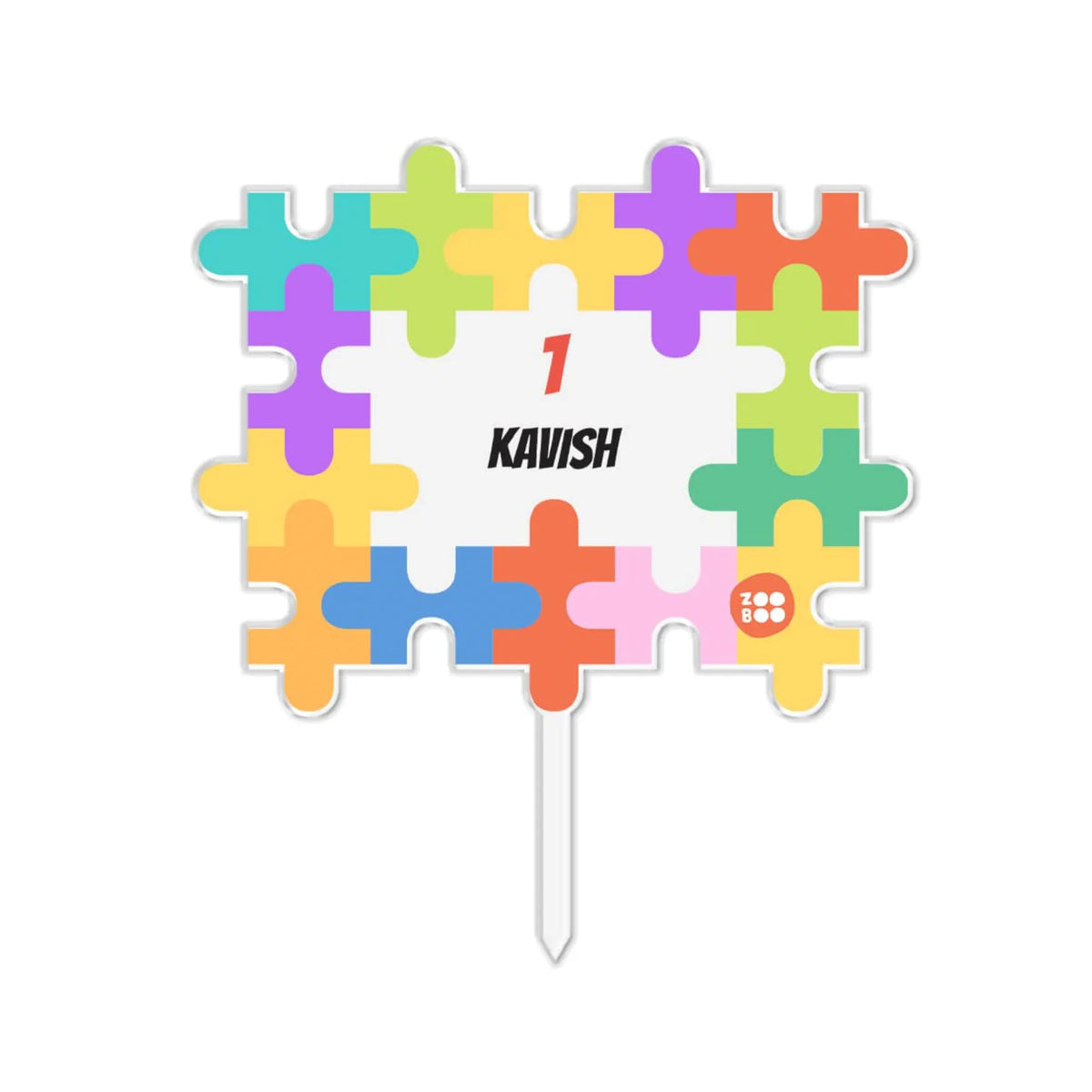Personalised Puzzle Pop Birthday Cake Topper