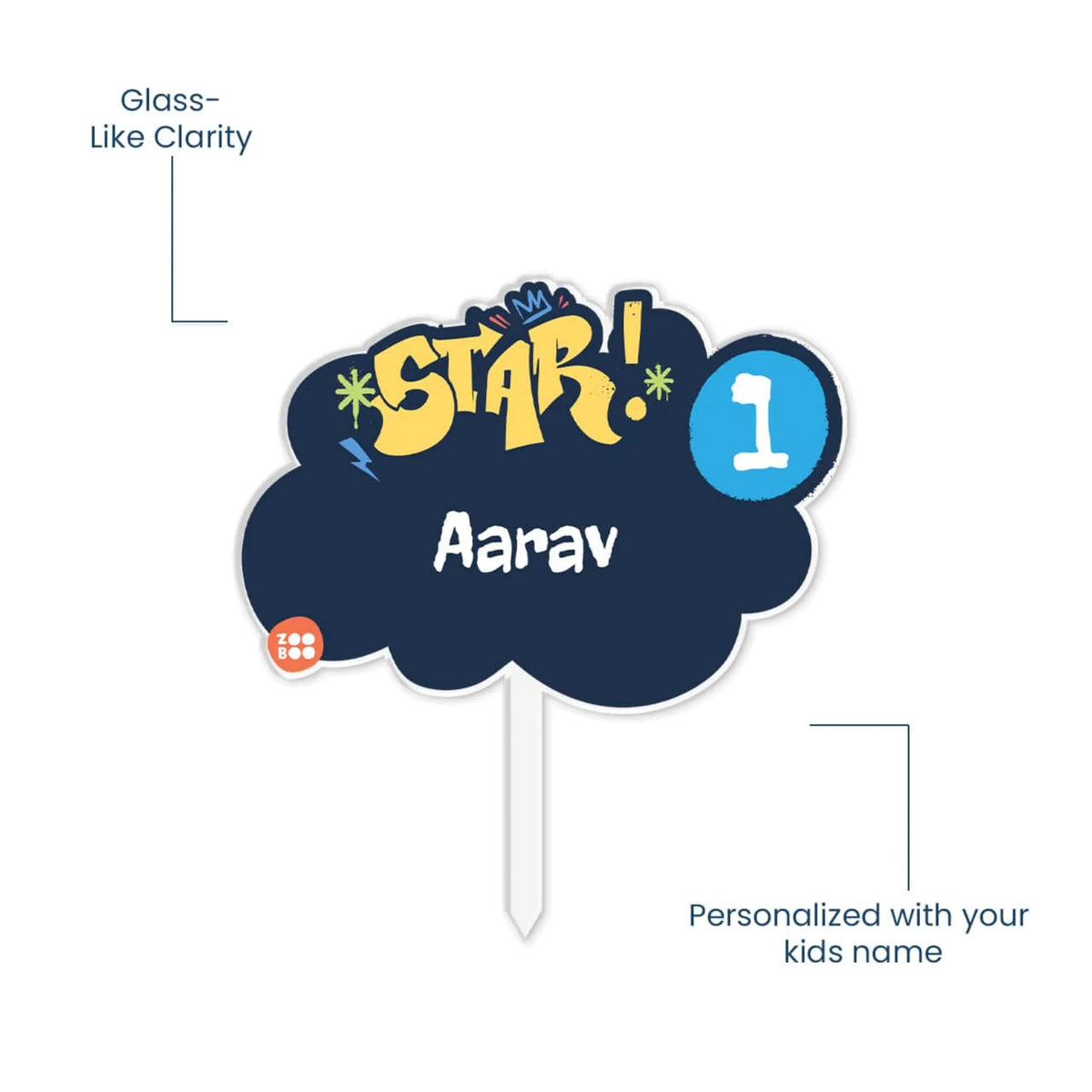 Personalised Rising Stars Birthday Cake Topper – image 5