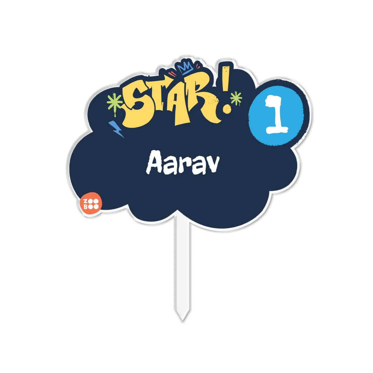 Personalised Rising Stars Birthday Cake Topper