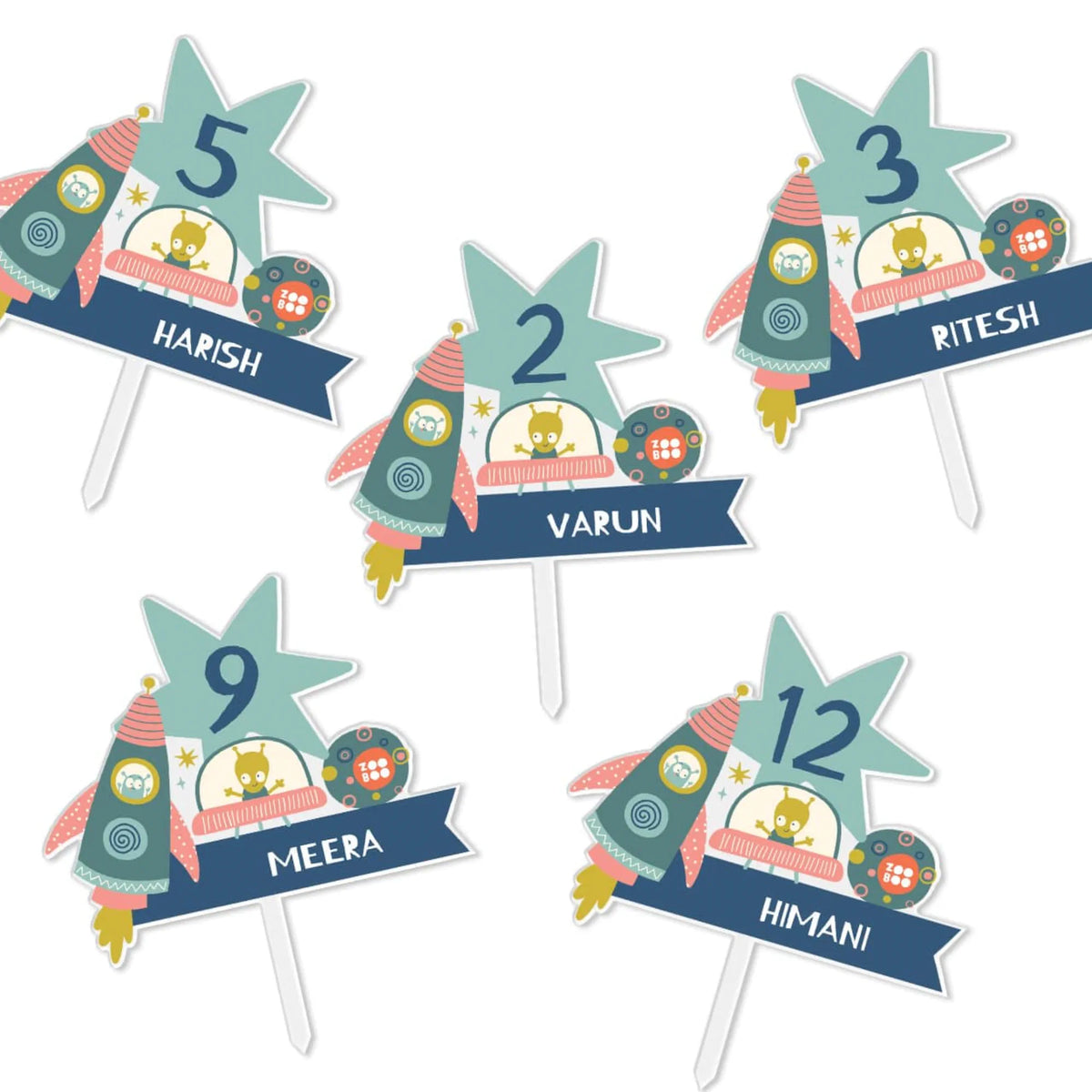 Personalised Space Explorer Birthday Cake Topper – image 6