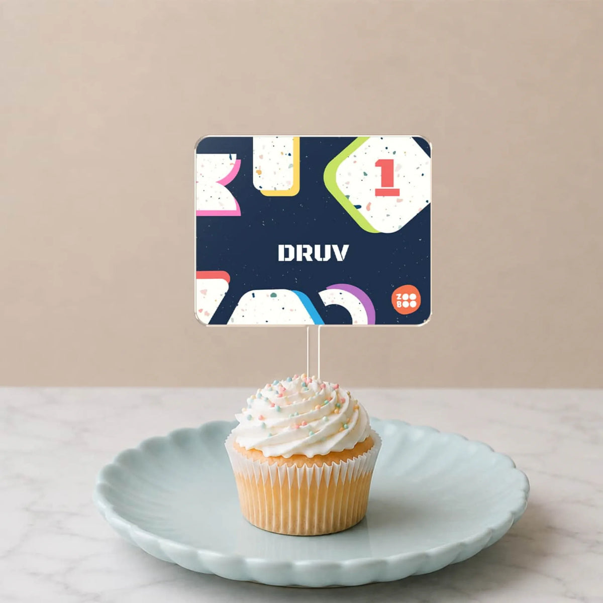 Personalised Terrazzo Pop Birthday Cake Topper – image 4