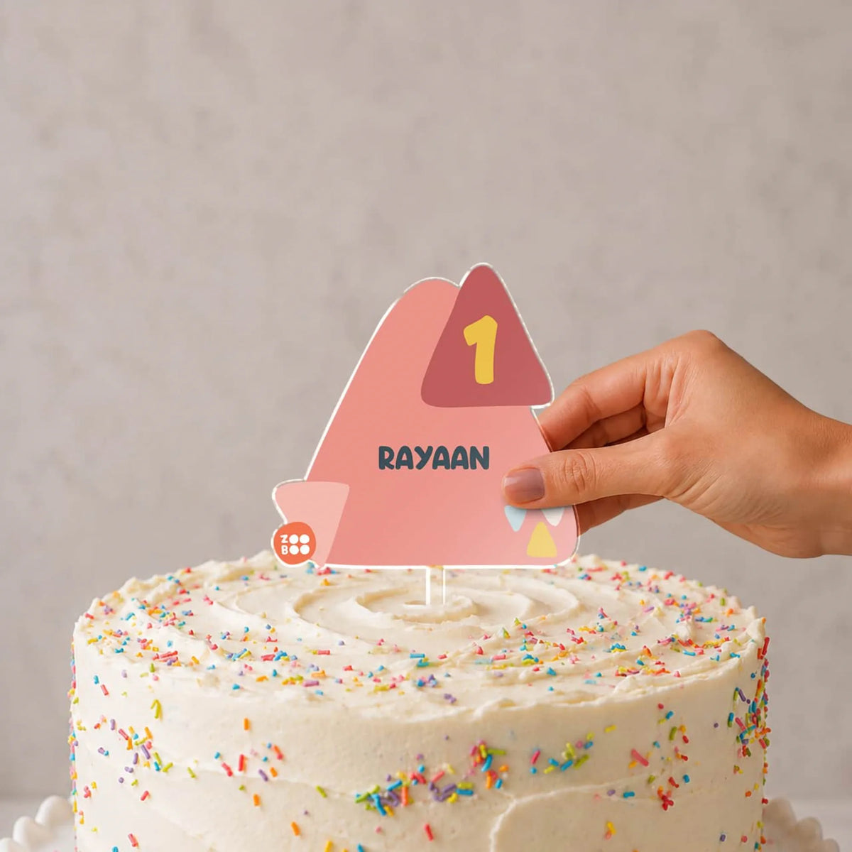 Personalised Triangle Tango Birthday Cake Topper – image 2