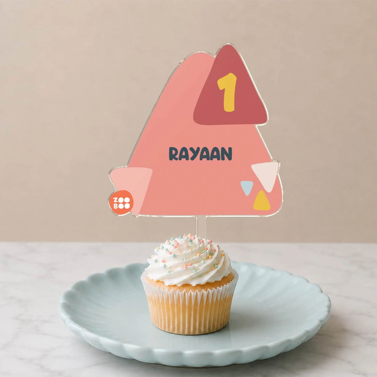 Personalised Triangle Tango Birthday Cake Topper – image 4