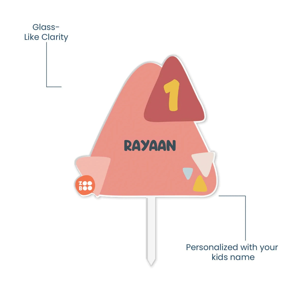 Personalised Triangle Tango Birthday Cake Topper – image 5