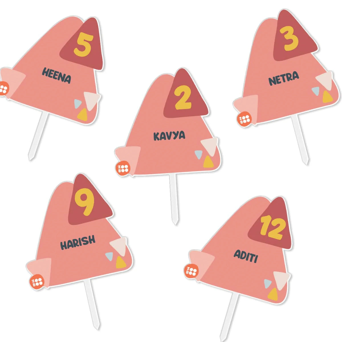 Personalised Triangle Tango Birthday Cake Topper – image 6