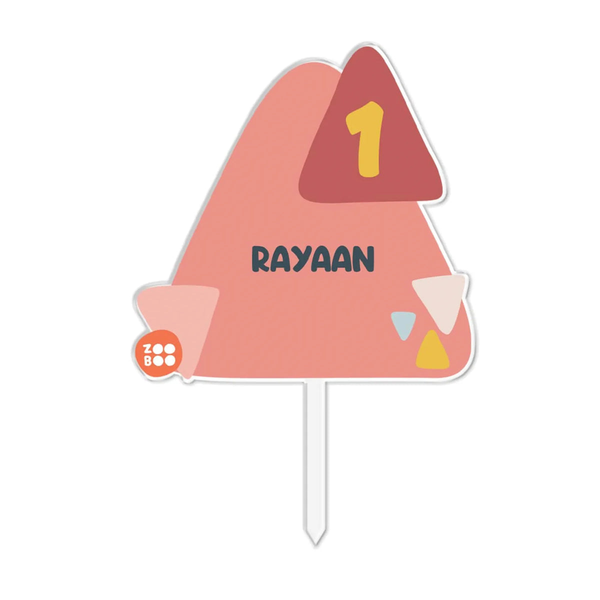 Personalised Triangle Tango Birthday Cake Topper