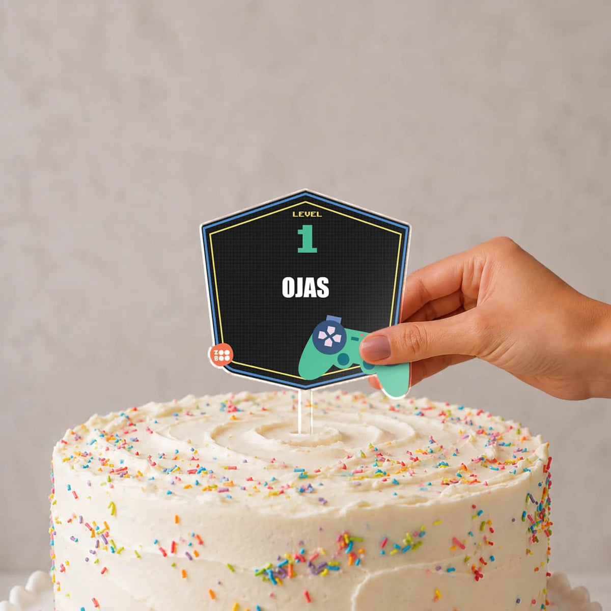 Personalised Video Game Birthday Cake Topper – image 2
