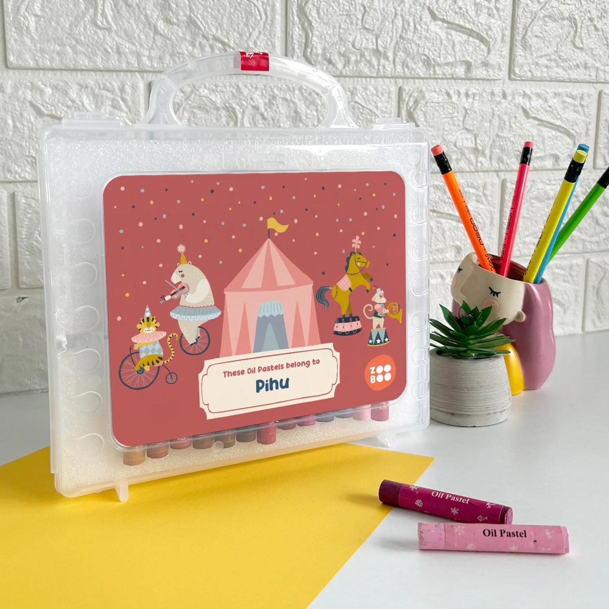Personalised Animal Circus Faber-Castell Crayon Box for Kids - image 2