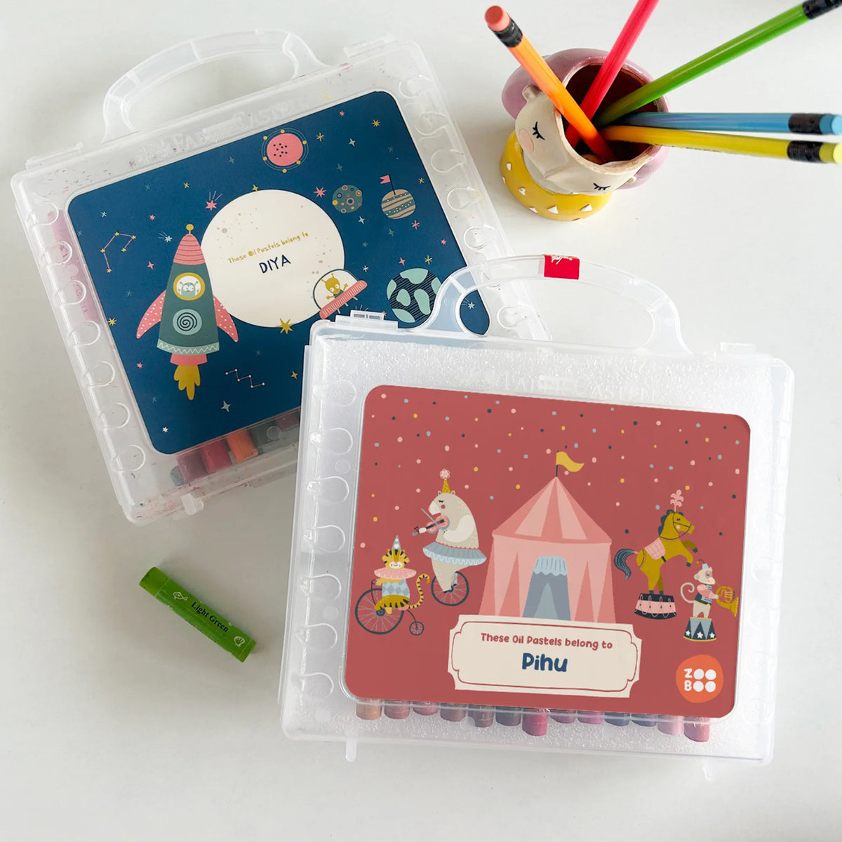 Personalised Animal Circus Faber-Castell Crayon Box for Kids - image 3