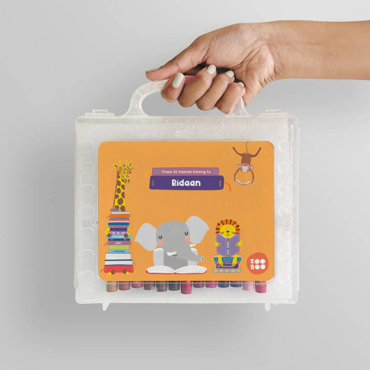 Personalised Animal Library Faber-Castell Crayon Box for Kids - image 4