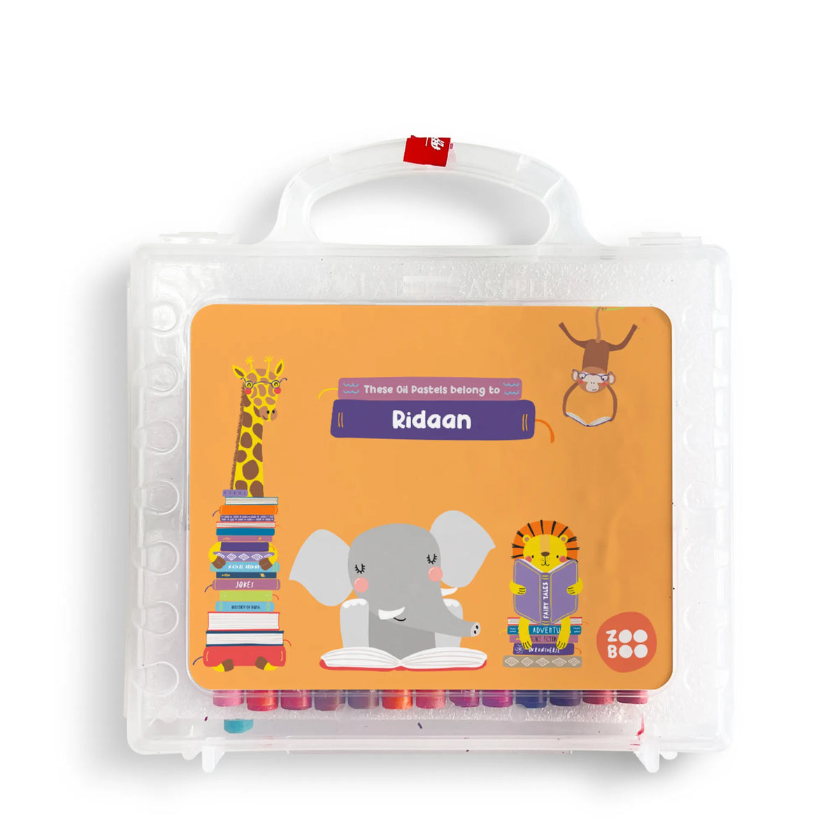 Personalised Animal Library Faber-Castell Crayon Box for Kids - image 1