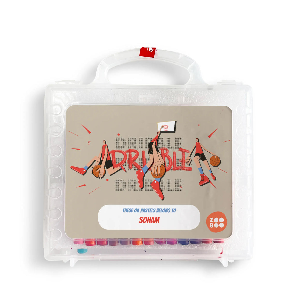Personalised Basketball Fever Boy Faber-Castell Crayon Box for Kids - image 1