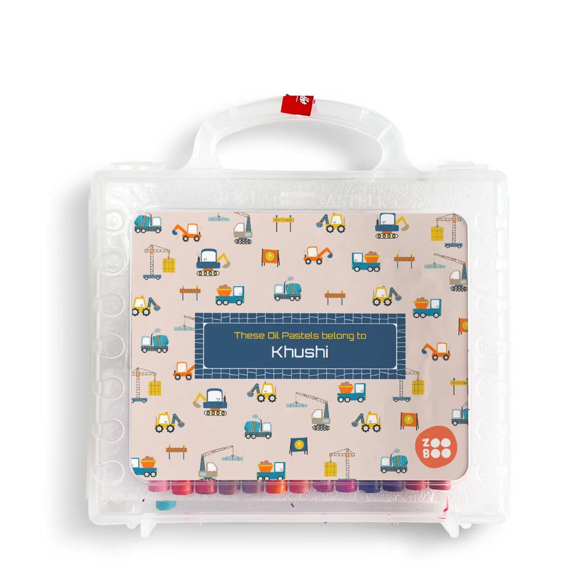 Personalised Construction Site Faber-Castell Crayon Box for Kids - image 1
