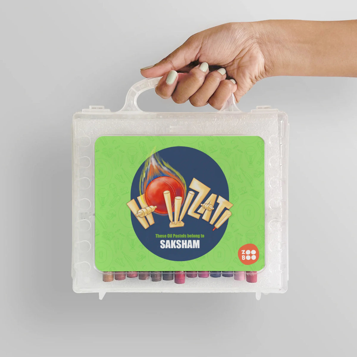 Personalised Cricket Buzz Faber-Castell Crayon Box for Kids - image 4