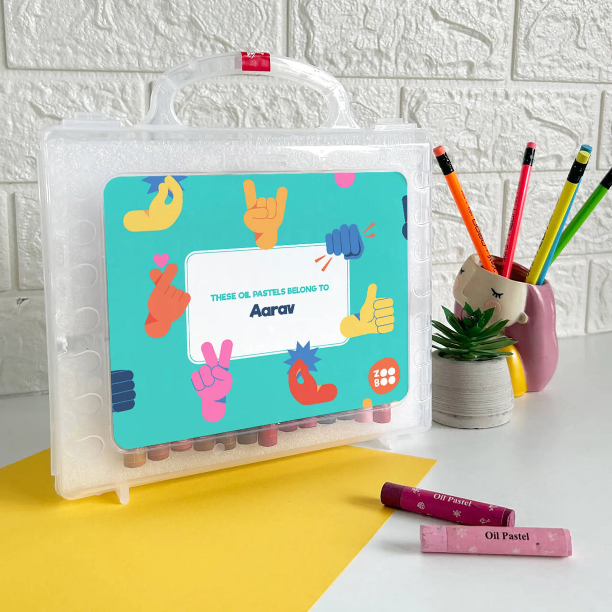 Personalised Emoji Moves Faber-Castell Crayon Box for Kids - image 2