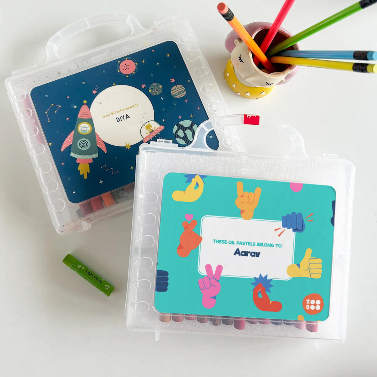 Personalised Emoji Moves Faber-Castell Crayon Box for Kids - image 3