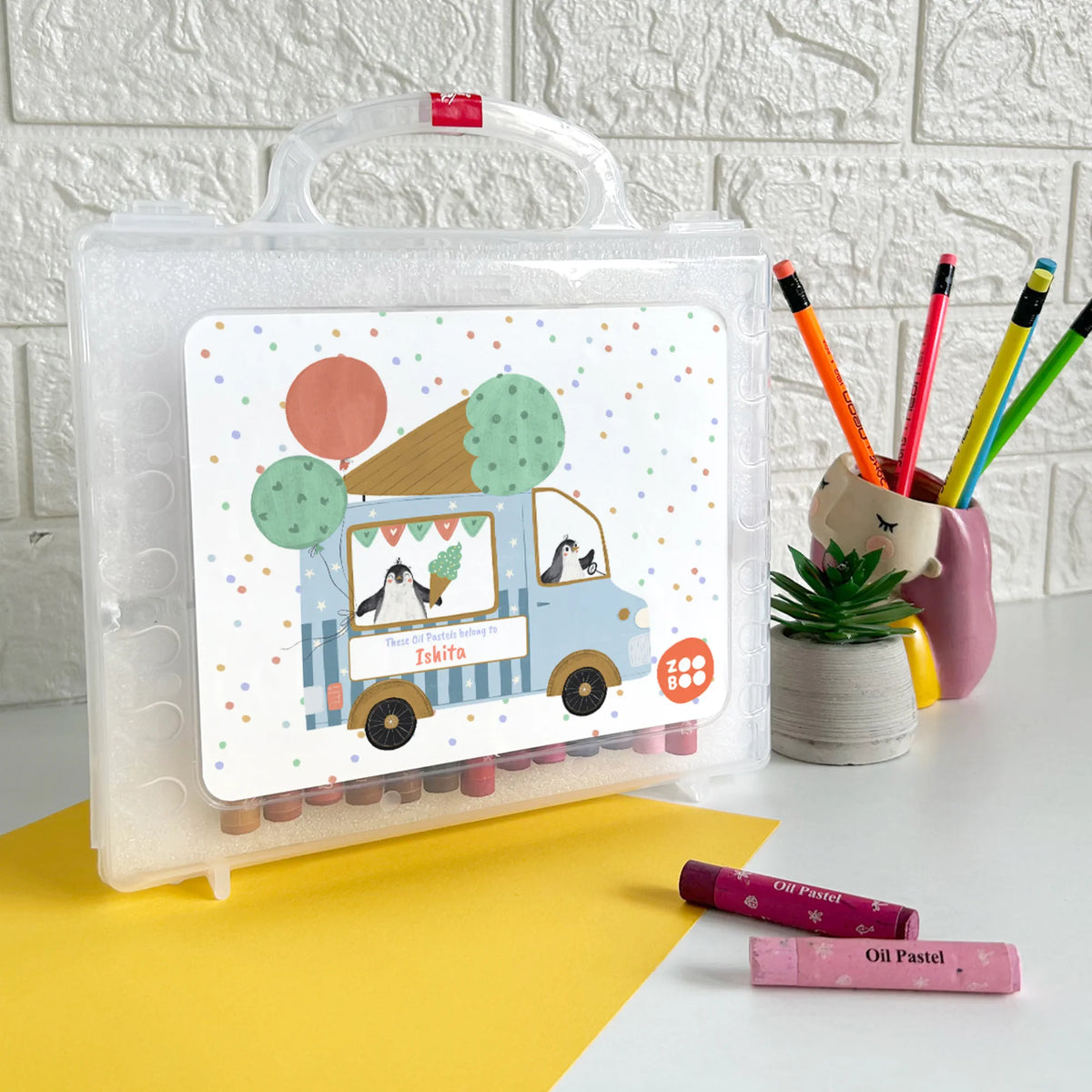 Personalised Ice Cream Fun Faber-Castell Crayon Box for Kids - image 2