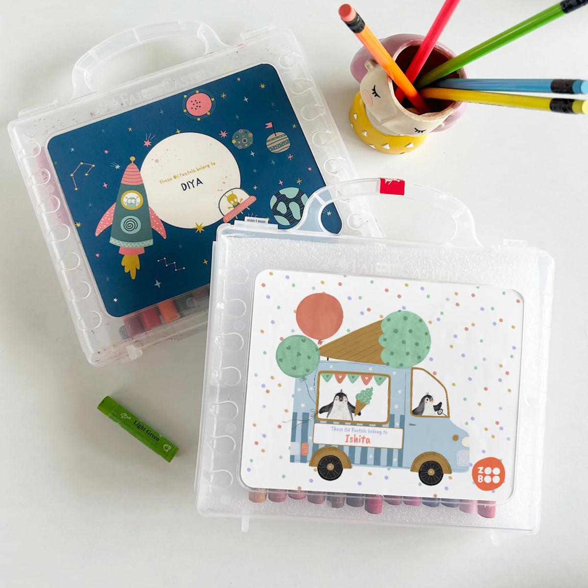 Personalised Ice Cream Fun Faber-Castell Crayon Box for Kids - image 3