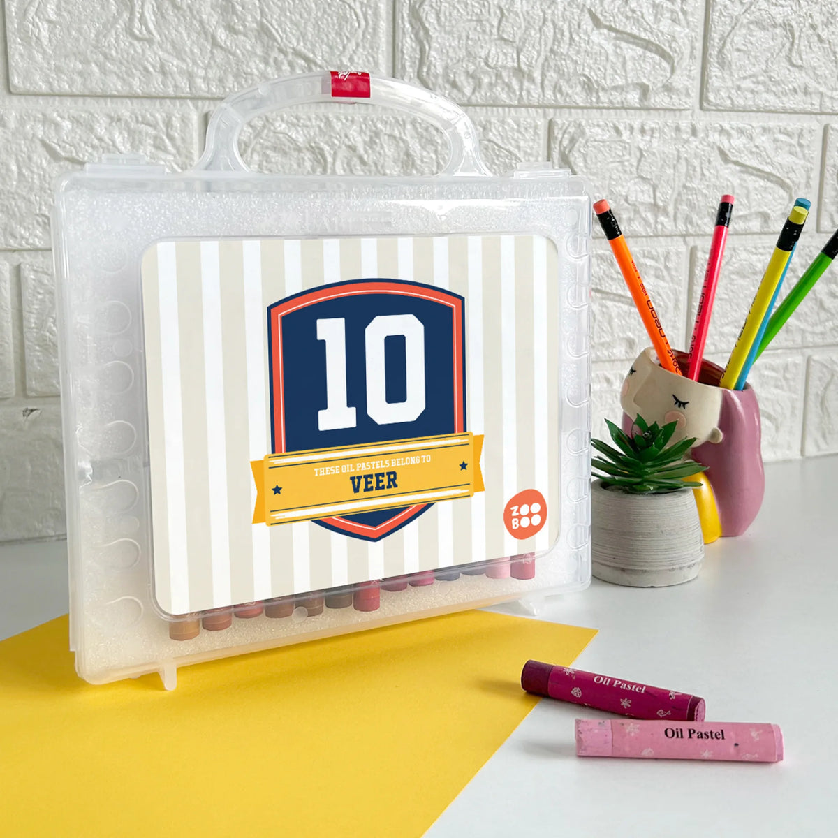 Personalised Jersey Number Faber-Castell Crayon Box for Kids - image 2